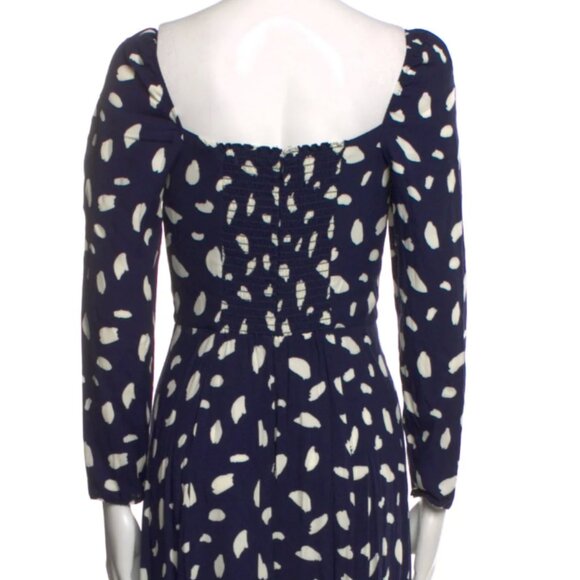 Reformation Sigmund Dress Splatter Printed Midi Length Dress size S-M - Picture 5 of 10